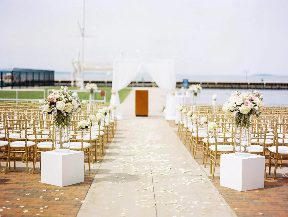modern elegant vineyard ceremony