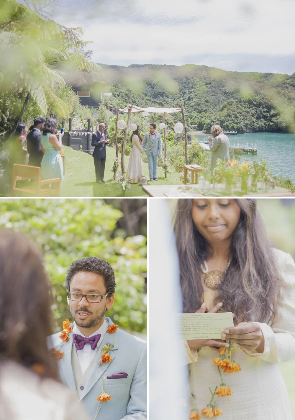 Wedding photography in the Marlborough Sounds.
