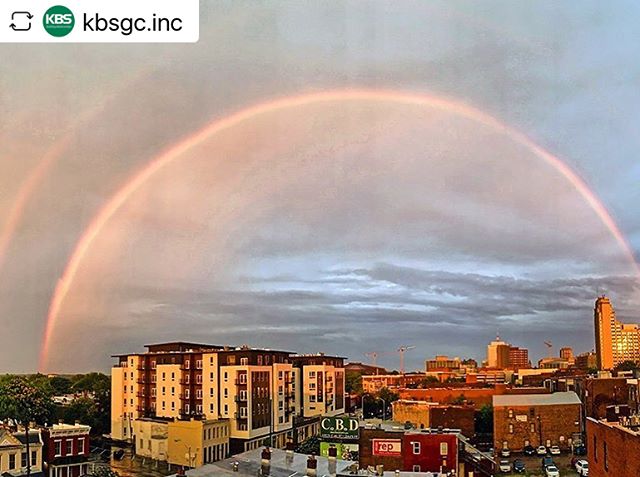 DOUBLE RAIINBOW! ⁣
⁣⁣
⁣#repost @kbsgc.inc⁣
⁣__________________⁣
⁣⁣
⁣Yesterday's rain storm left this #doublerainbow over downtown Richmond and @thepennyrva, a a six-story mixed-use development wrapping up construction. #rva 📷: Isabel Molster