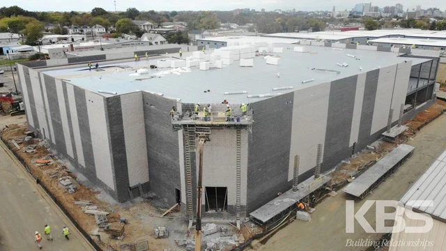 UPDATE! The newest status from the 80,000 sq. ft. medical cannabis facility for @gleafmd near Manchester continues to grow at a fast pace. Drone shots courtesy of @kbsgc.inc ⁣⁣
⁣⁣⁣⁣
⁣⁣#walterparksarchitects⁣⁣
⁣⁣#rva