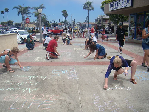 ProLife Campers take the Newport Beach, CA Pier and make it one huge billboard for life!