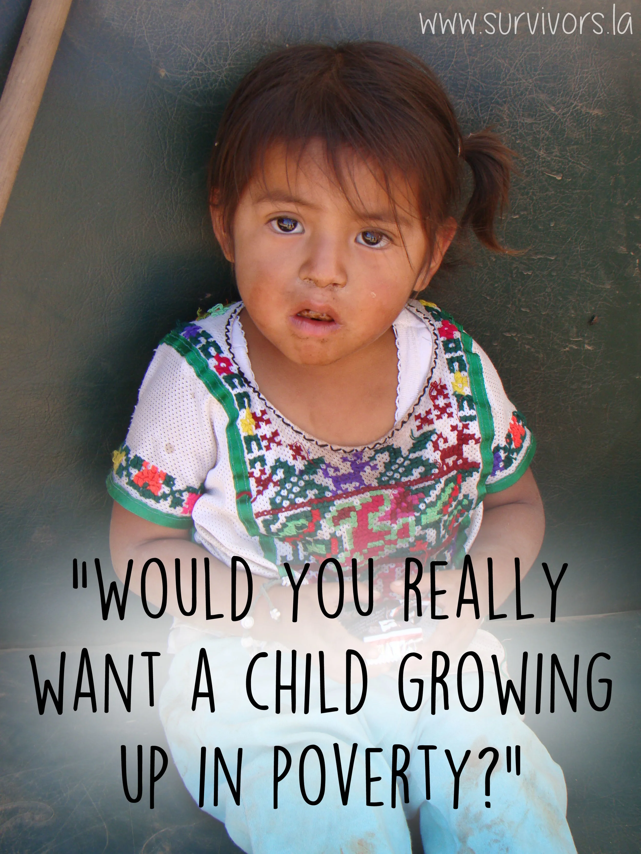 We see hungry children in TV ads...