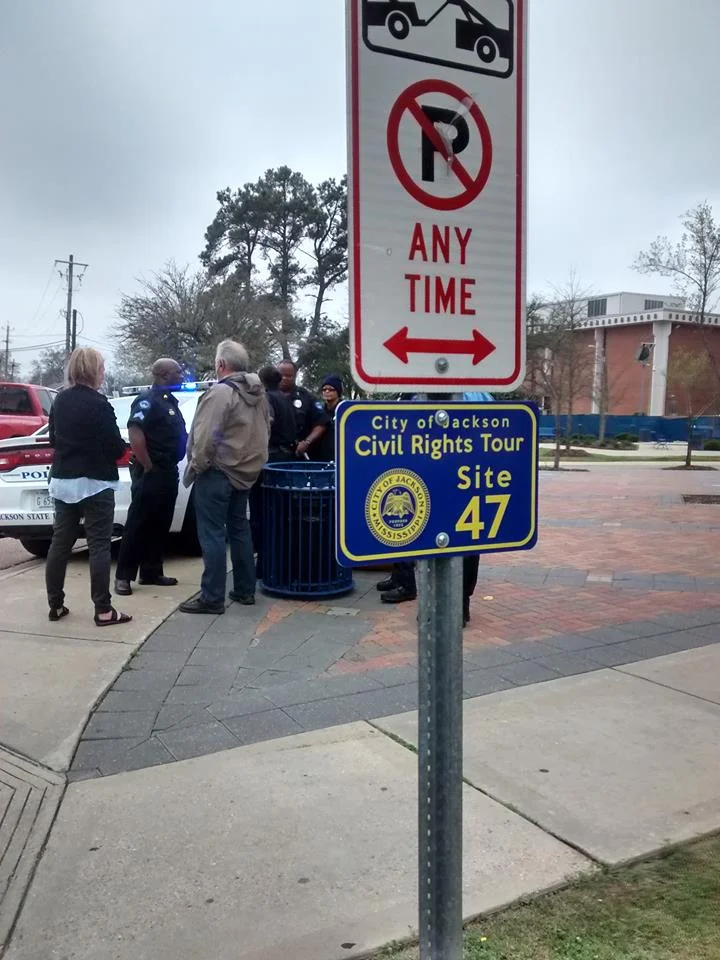 They forced us into the street!