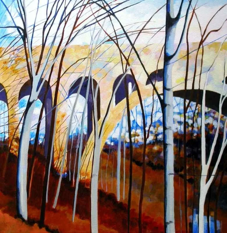 Birches and Bridge