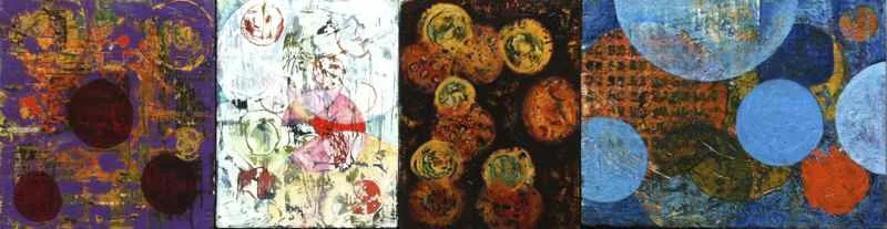 The Four Humors. 2013, 55.15x15.9 cm, Oil on wood panel, collection of Jean Benfante and James Lansing, East Stroudsburg PA. 