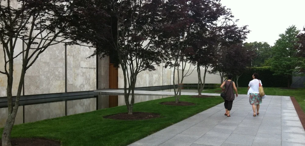 The entrance to the Barns Foundation. 
