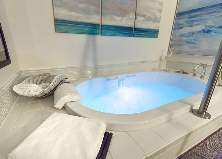 Renew your skin and body with hydrotherapy in their European bath.