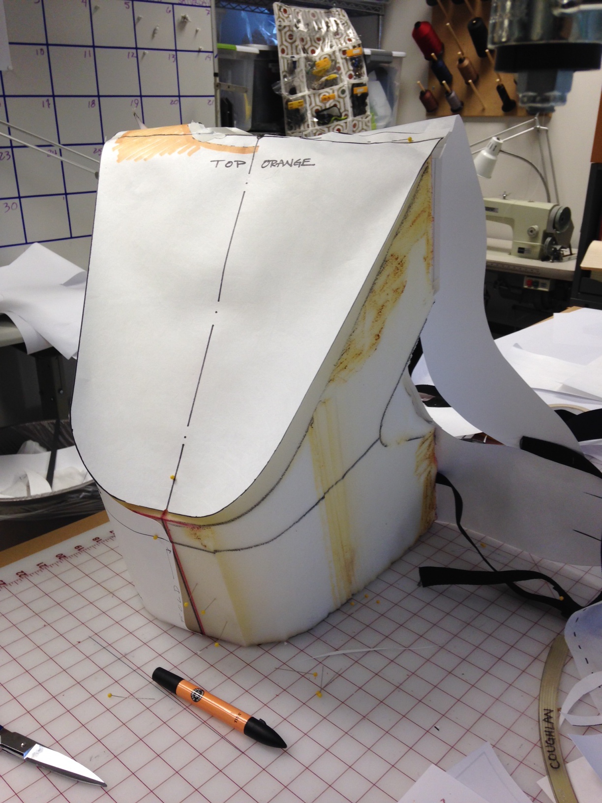 Pattern development over foam buck base