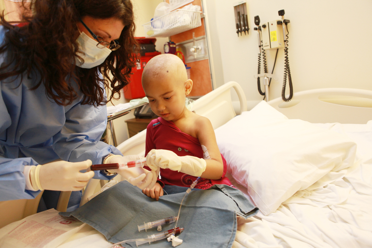Our amazing clinic nurse Andrea really makes Desiray's chemo treatments as easy as possible. 