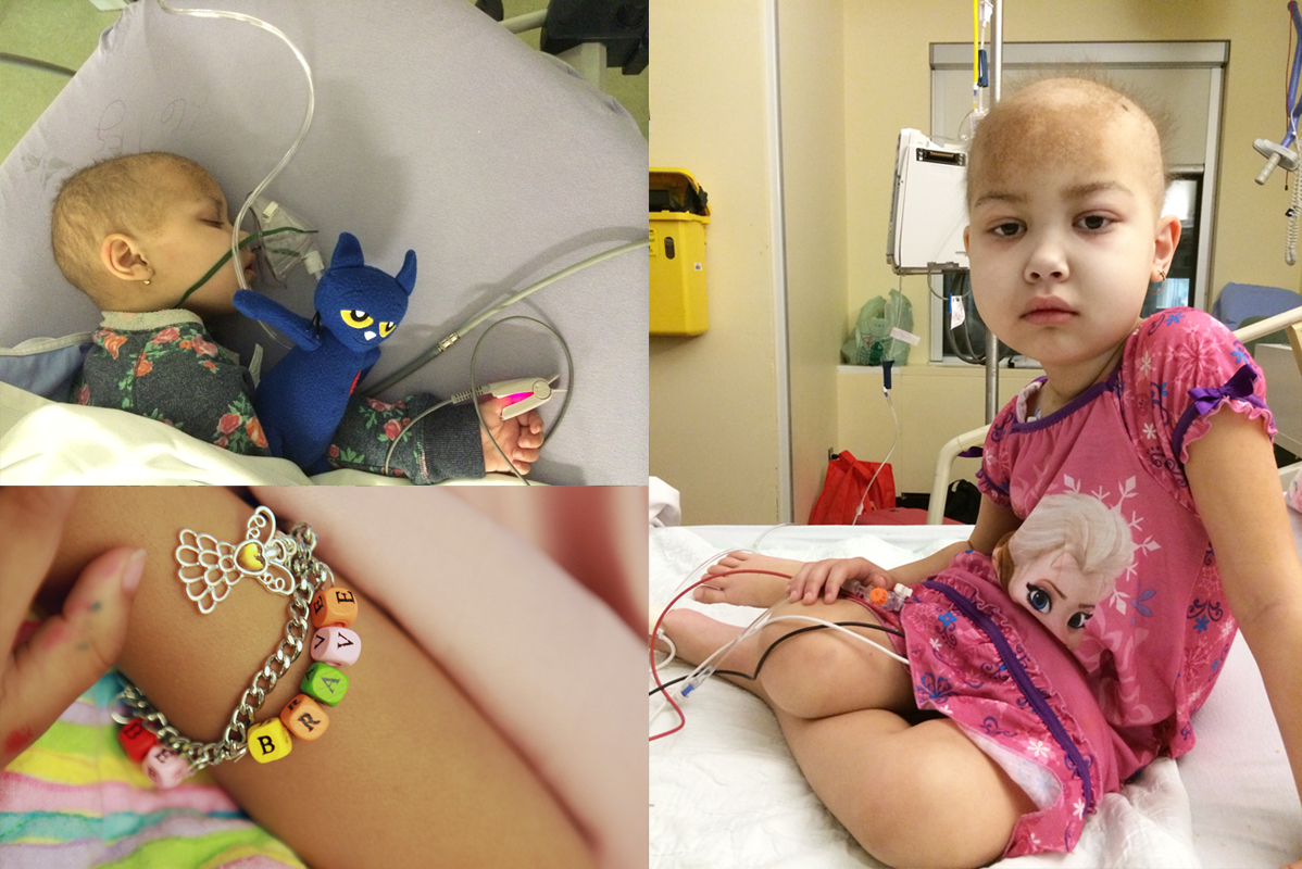 Every 9 weeks Desiray is sedated for a lumbar puncture. Sometimes they do a bone marrow biopsy from her hip bone too. 