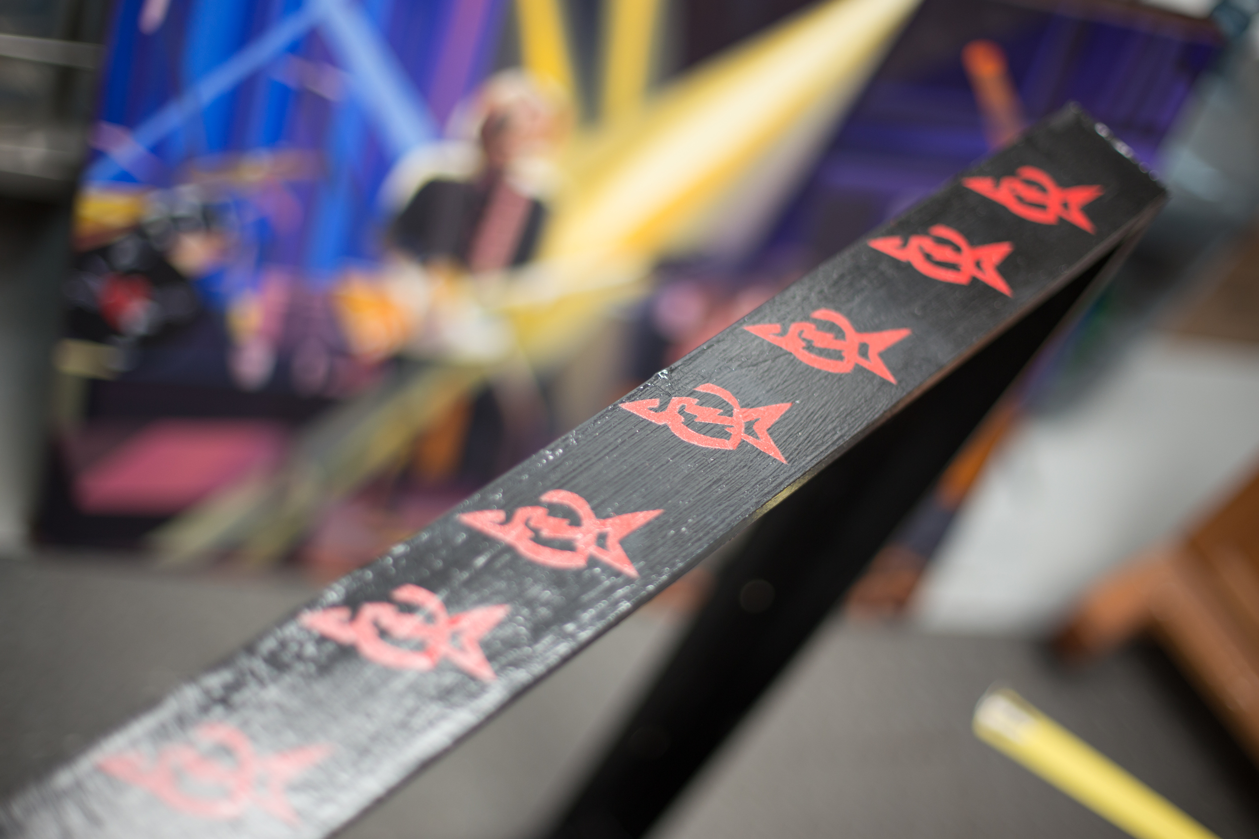Custom made frame with stenciled Heartbreakers logo.
