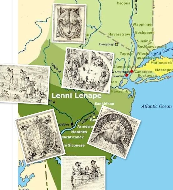 Map of Lenape Areas pre-Penn