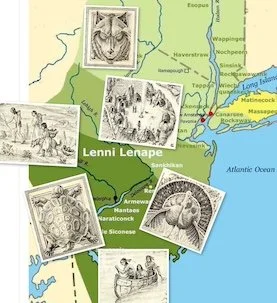 map of Lenape Tribes