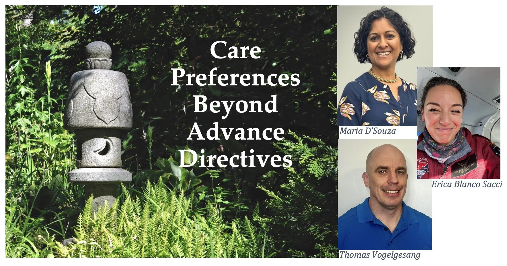 Garden graphic with 3 program participants