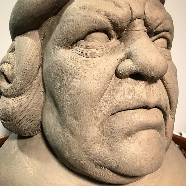 Finally finished this gal. Had a student think it was Christopher Columbus 😅 .
.
.
.
#goonies #specialeffects #ceramics #sculpture #instagood #finish #clay #artistsoninstagram #art #portrait #daily #wednesday #closeup