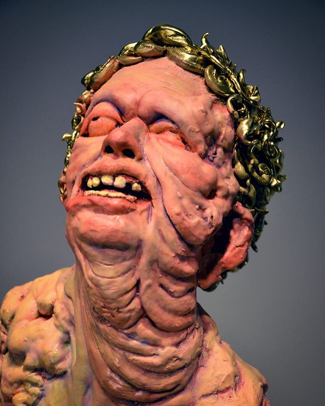 Detail of &quot;Pipe Stand (pipe sold separately)&quot; 😇 .
.
198 Allen St, NYC August 9th 7pm-11pm. All Stars @conartistnyc .
.
.
.
#ceramics #ceramic #ceramica @smokable_objects #sculpture #artistsoninstagram #artsy #sundayvibes #painted #ceramica