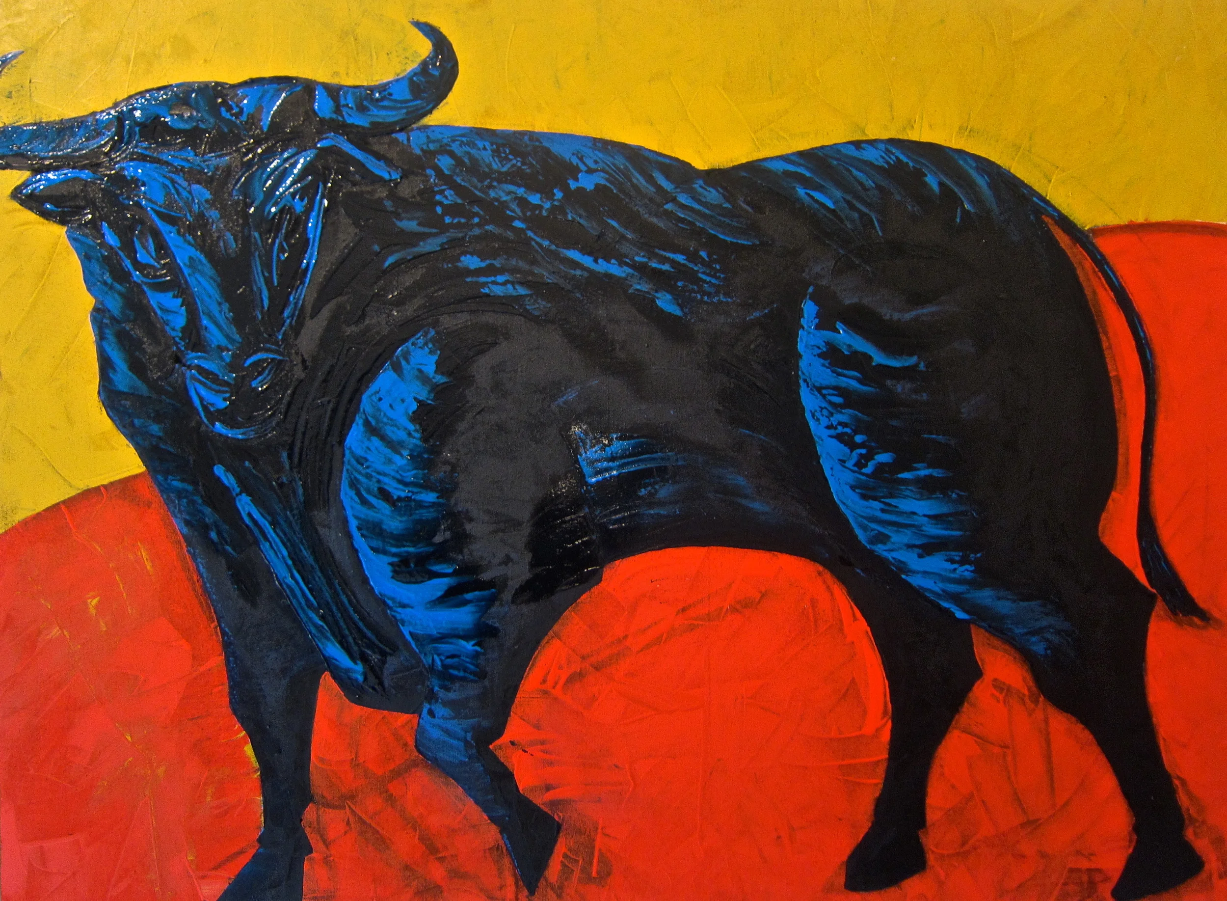 "Self-Portrait in Black and Blue"    - Inspired by life in Prague, CZ