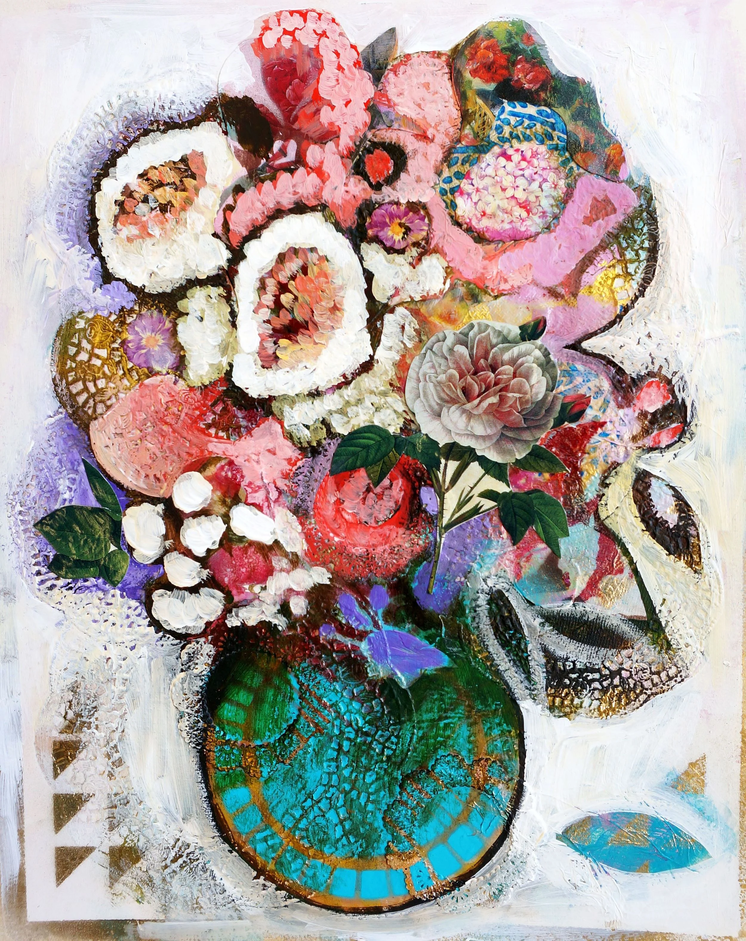 Doilies and Blooms I