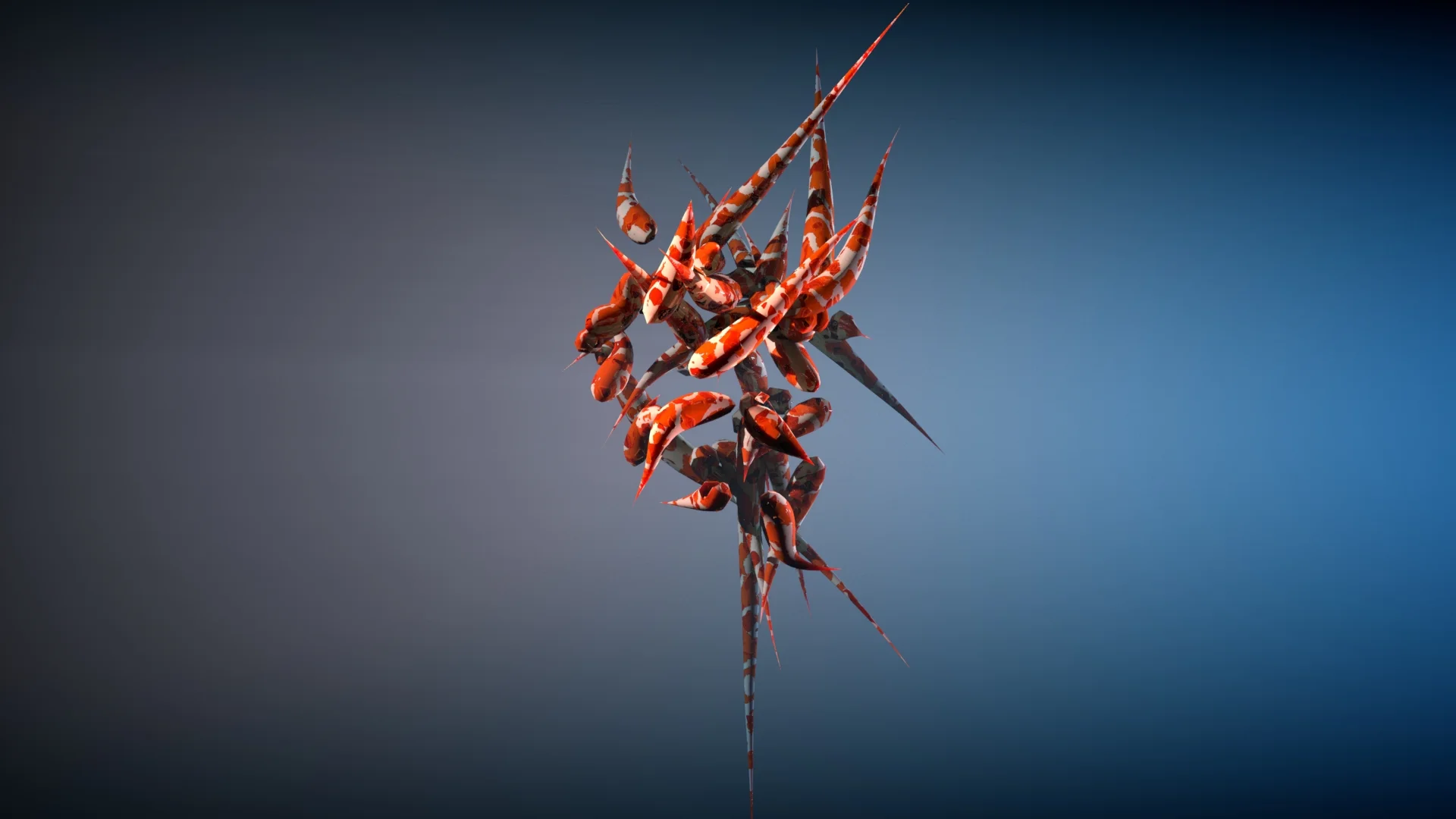 Coy - This is again a simple particle simulation converted to curves.