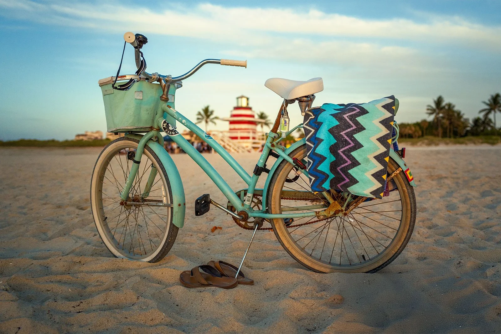 South Beach photographer, Kameron Brothers, shoots the Jetty lifeguard tower at sunrise