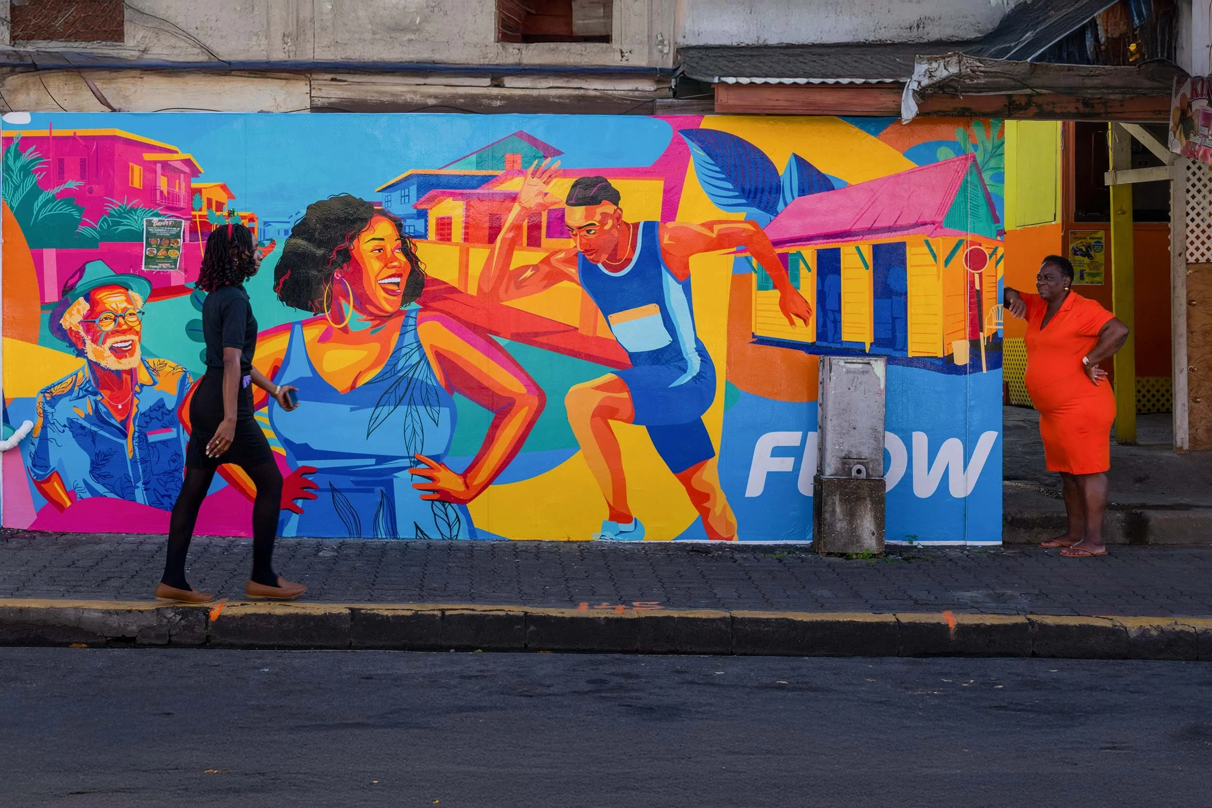 Street art in Basseterre, the capital of St. Kitts and Nevis 