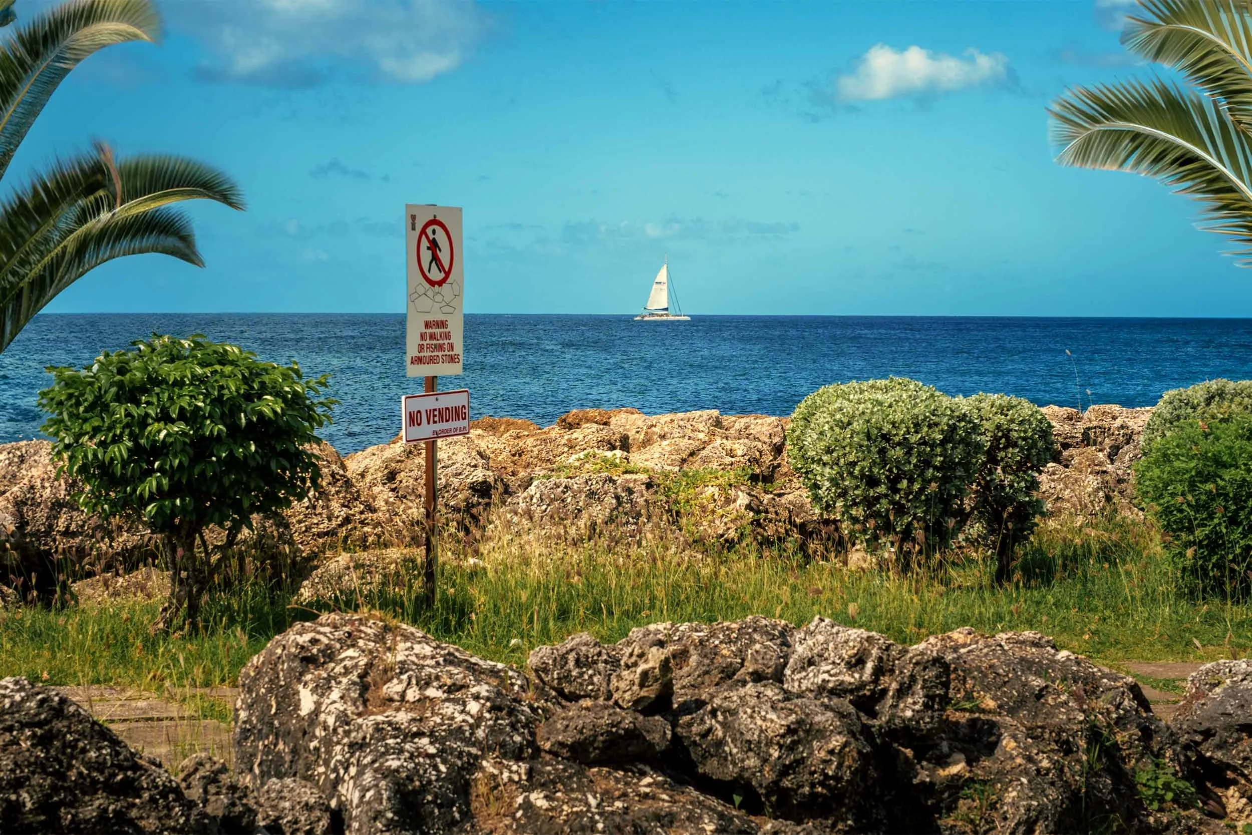 Sail boat in Bridgetown, Barbados