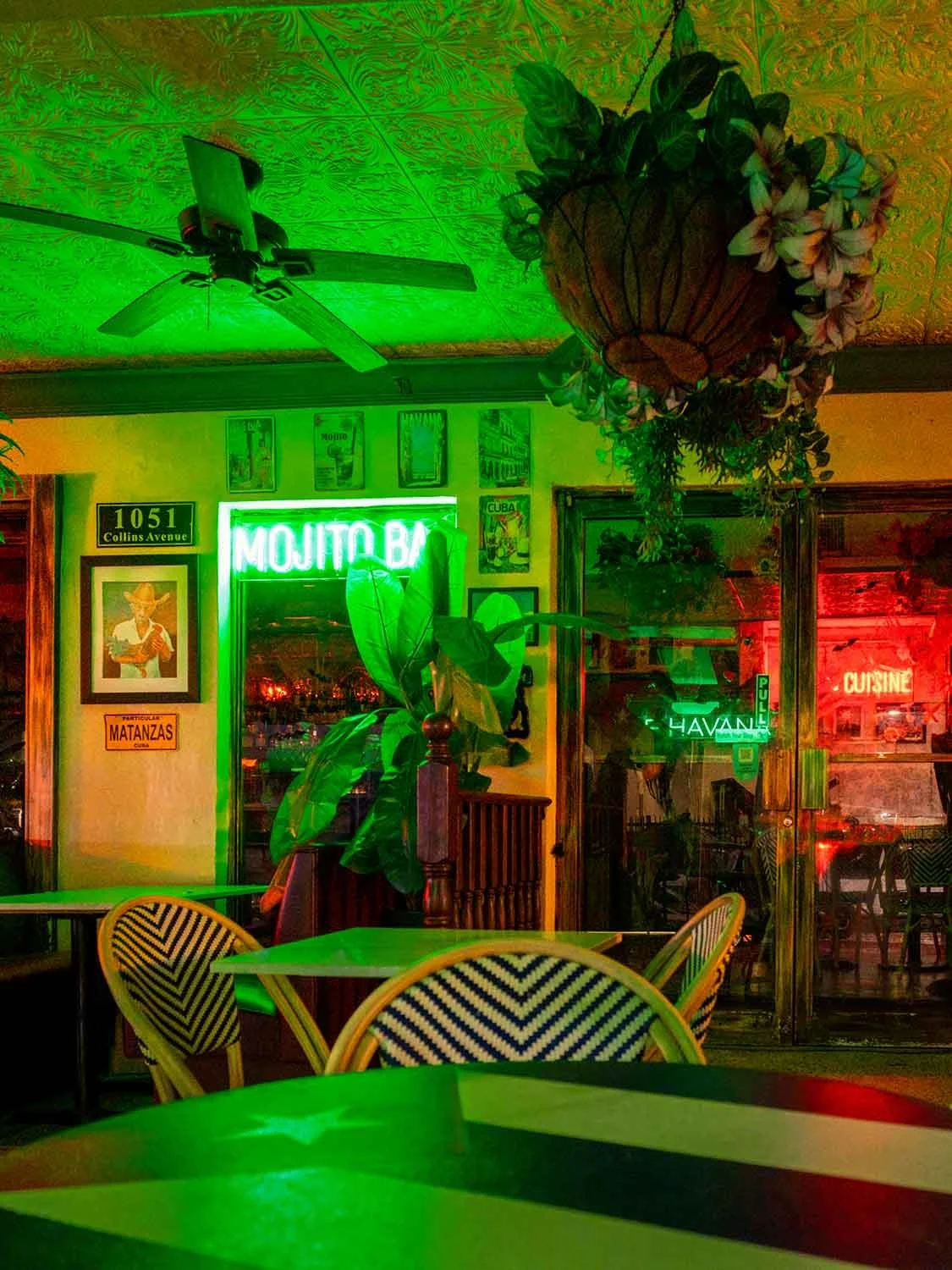 Night time street photography on Ocean Drive in South Beach Miami