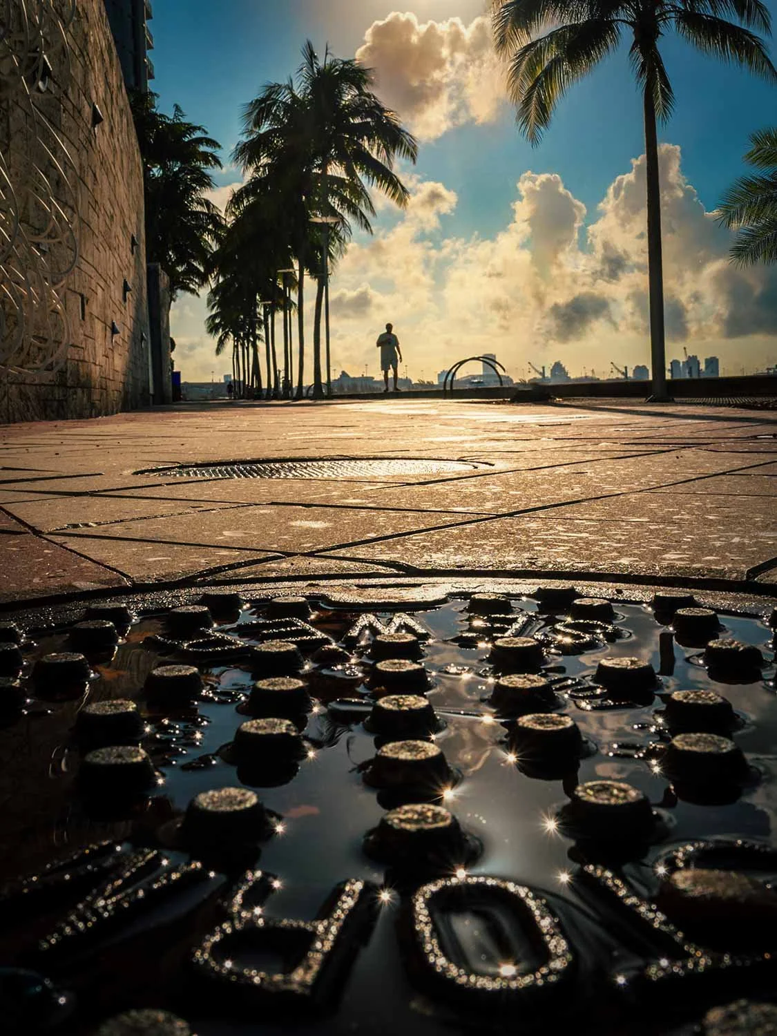 Sunrise in along the Miami River in downtown Miami