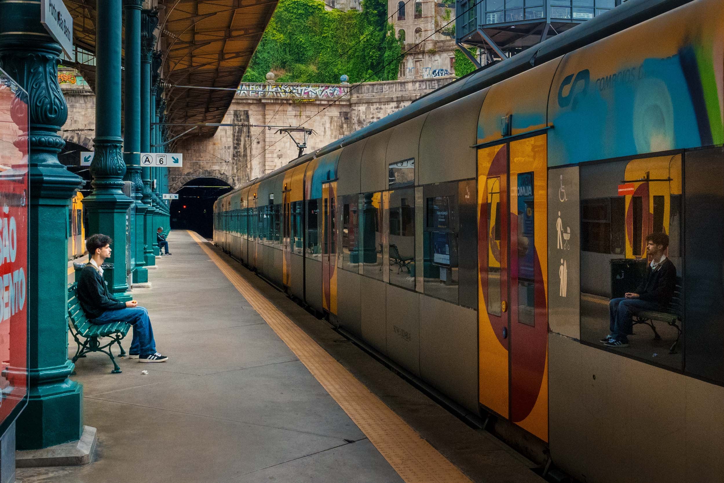 Comboios de Portugal train at São Bento station, Porto