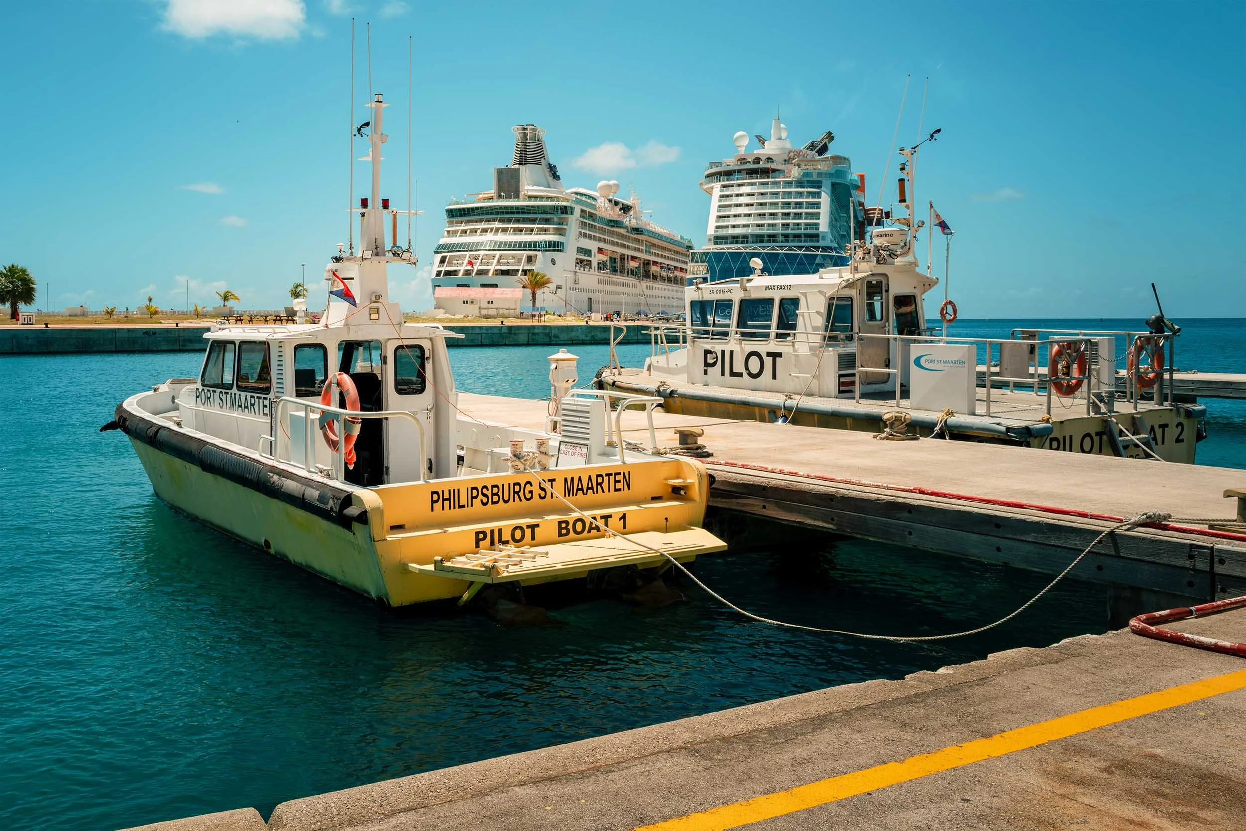 Cruise port in Philipsburg Sint Maarten