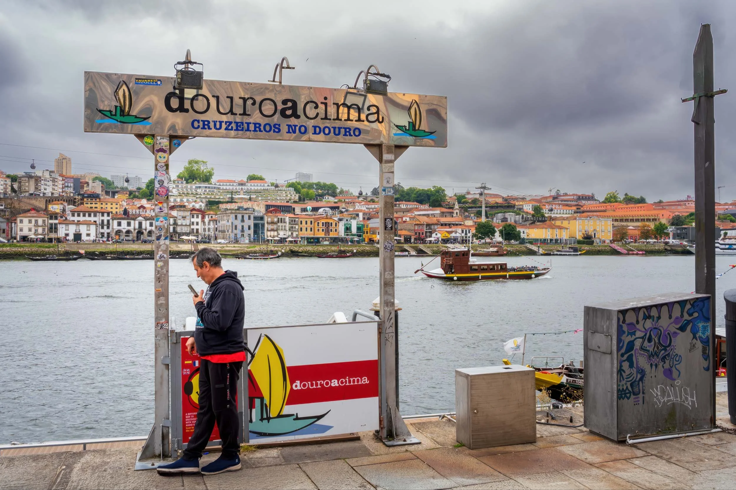 Douro river cruise terminal along the Ribeira waterfront, Porto