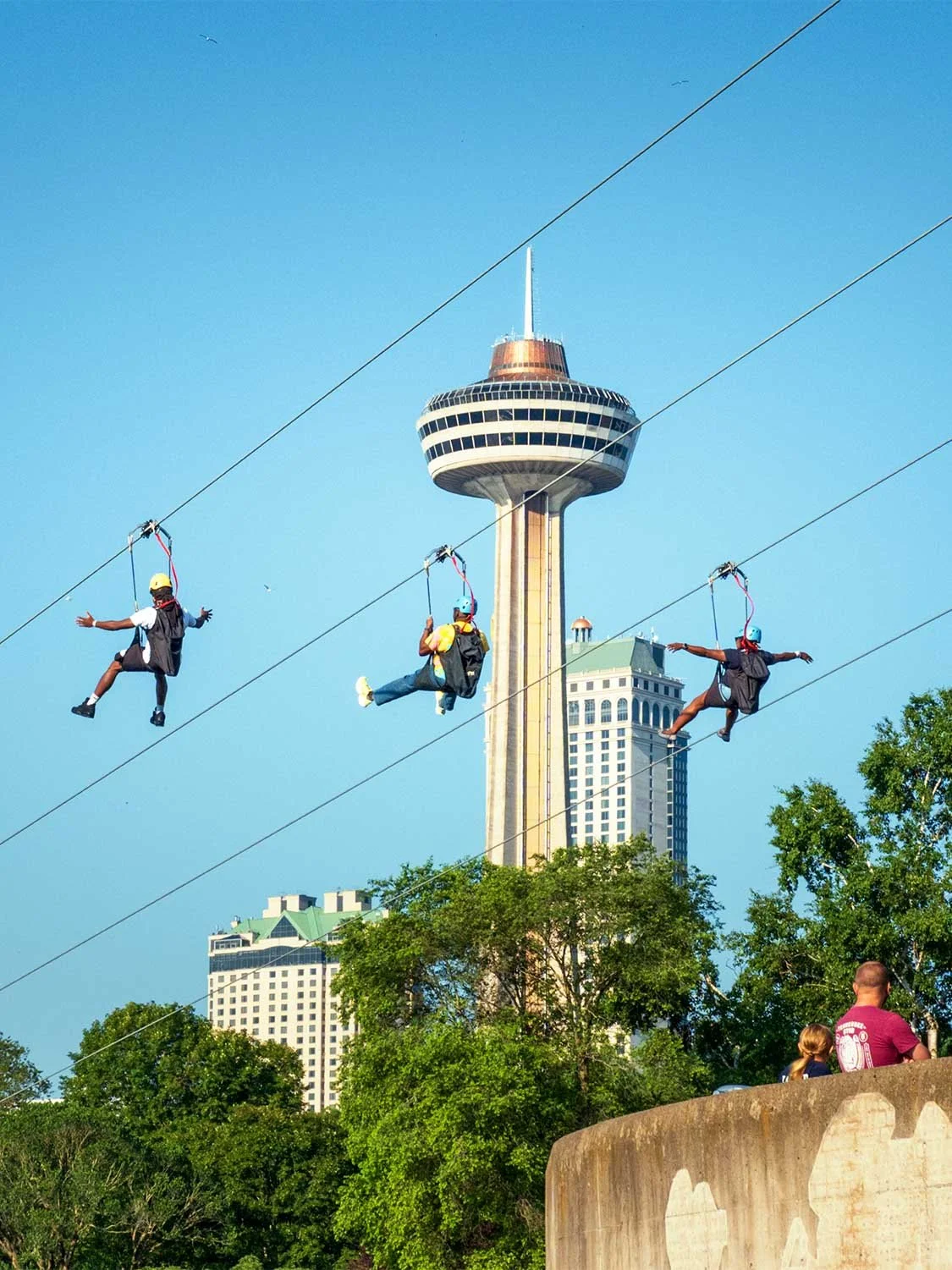 Niagara Falls zip line tour Skylon Tower adventure activity outdoor thrill experience Canada tourism
