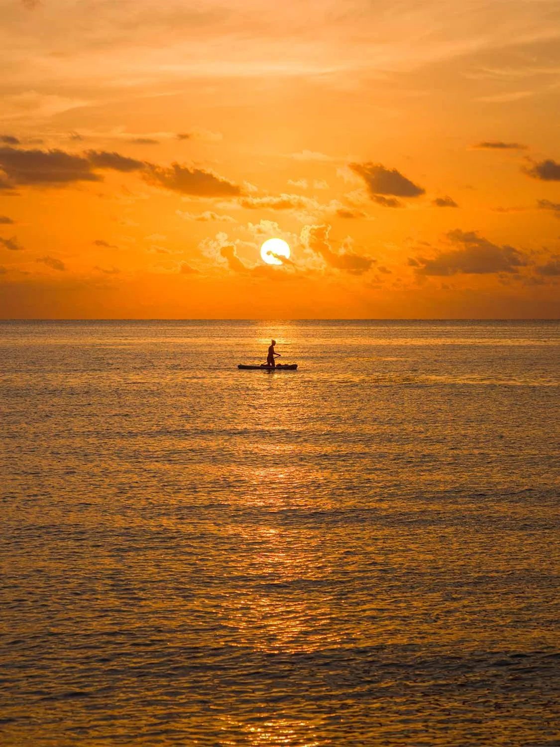 South Beach sunrise paddleboard silhouette ocean golden sky SUP water sports sunrise photography