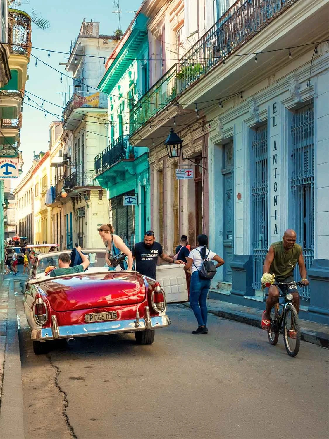 Havana Cuba vintage car street photography colorful colonial architecture travel tourism classic convertible