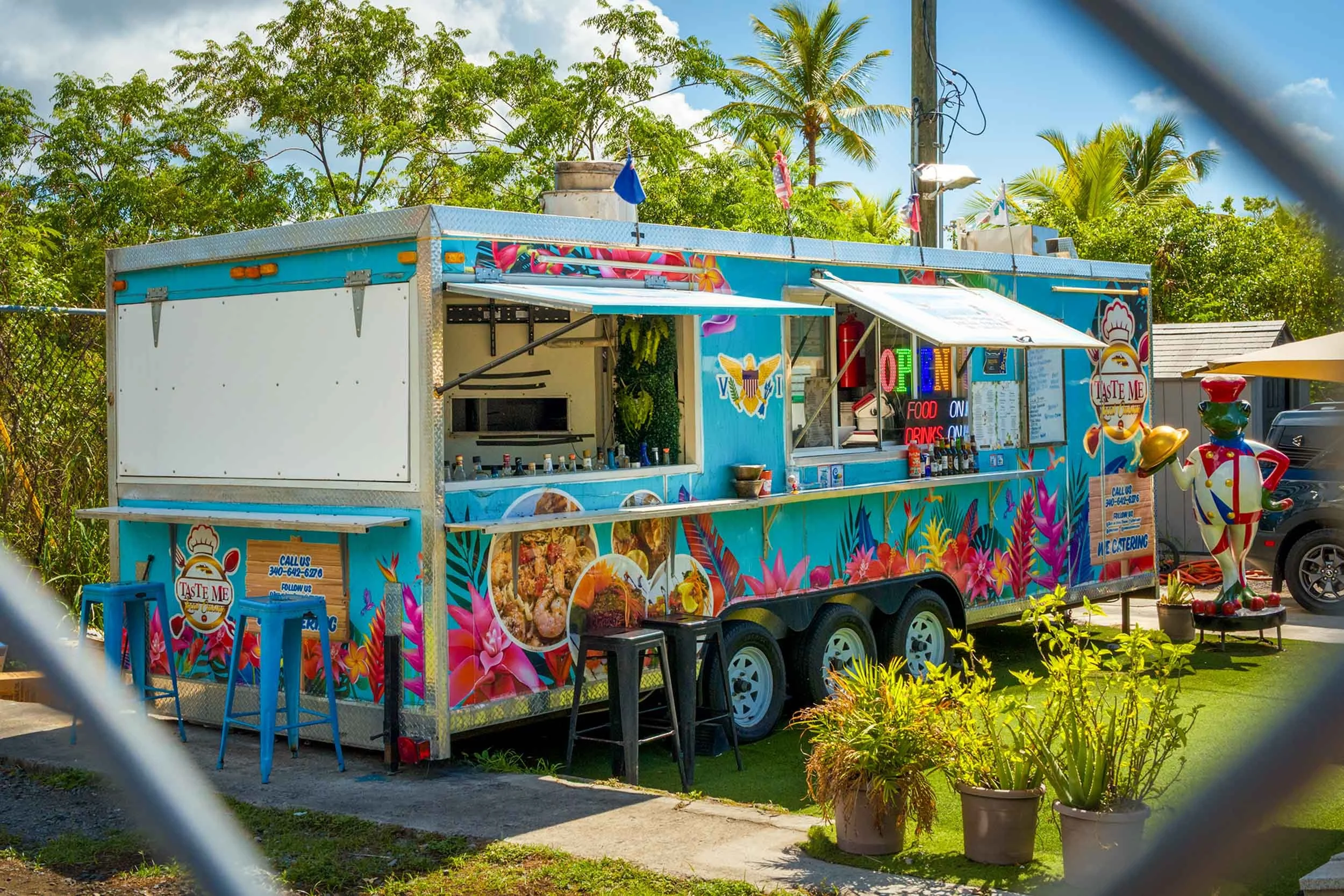 Food truck in Sail boat in St Thomas USVI