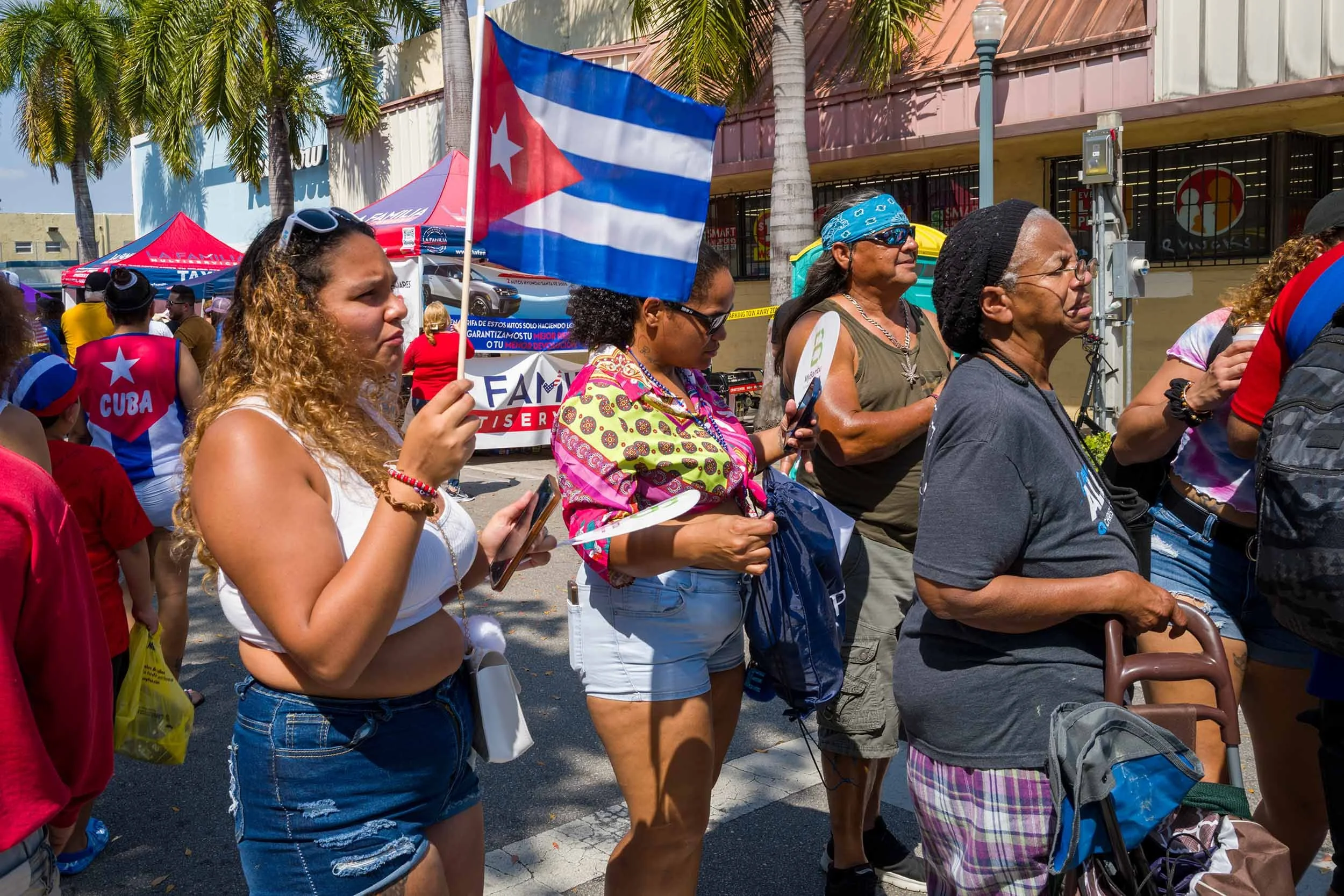 Celebrating the Latin Culture on Calle Ocho in Little Havana Miami