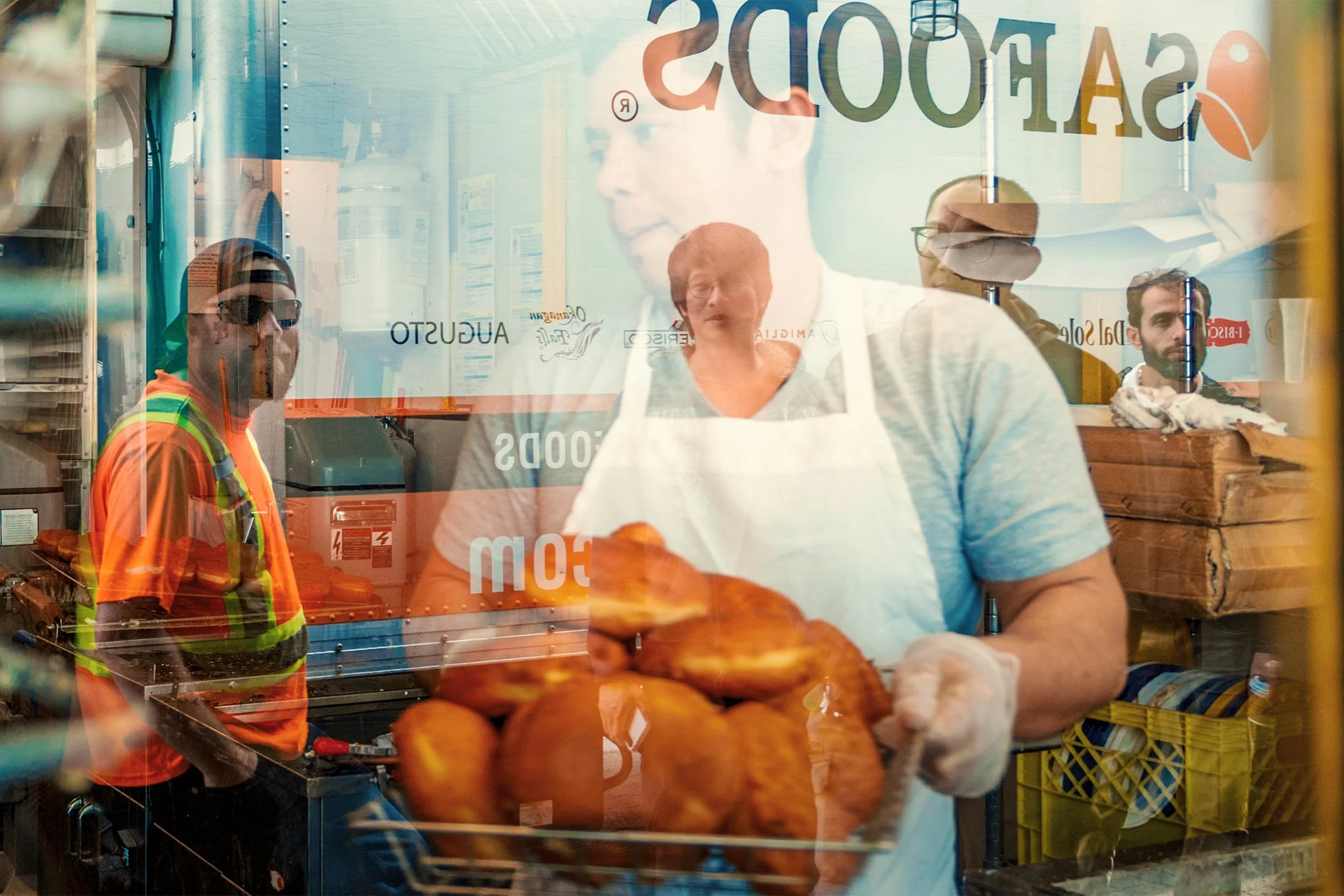 Refection photography in the Granville Market in Vancouver British Columbia