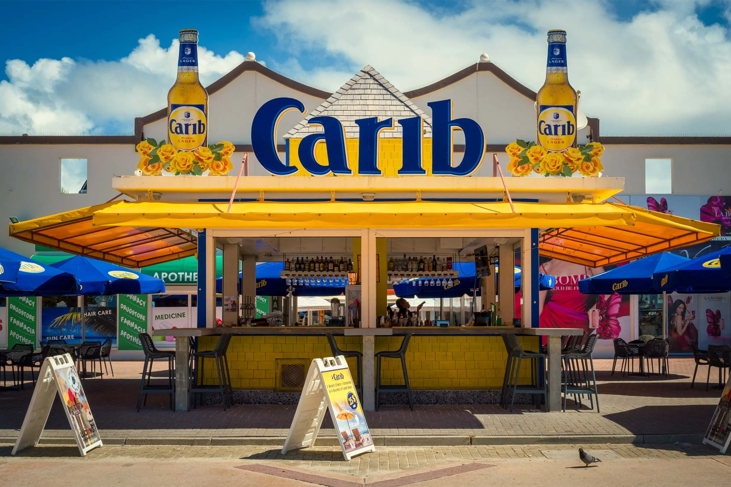 Carib bar on the Malecon in Philipsburg Sint Maarten