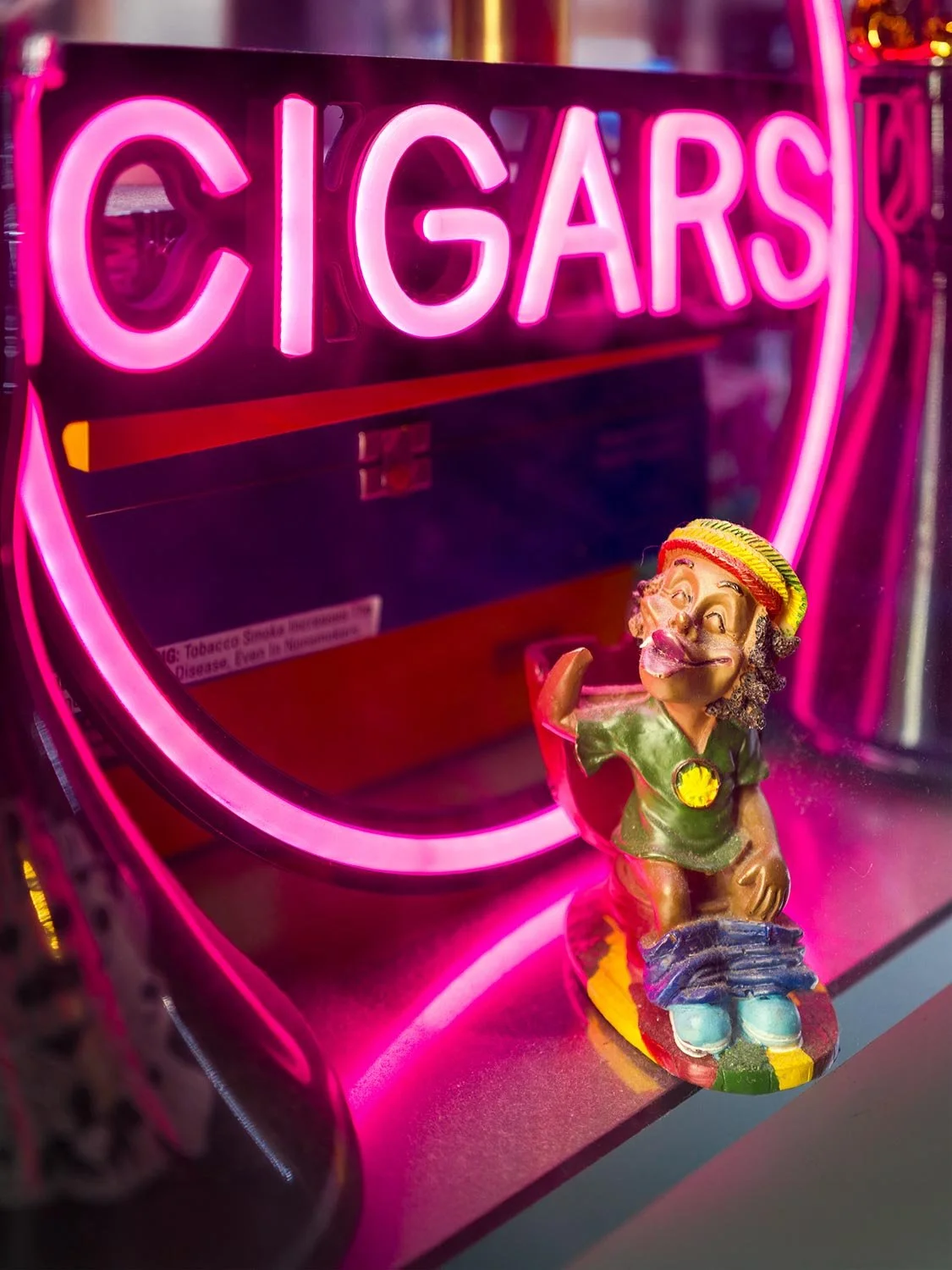 Night photography on Collins Ave in South Beach Miami