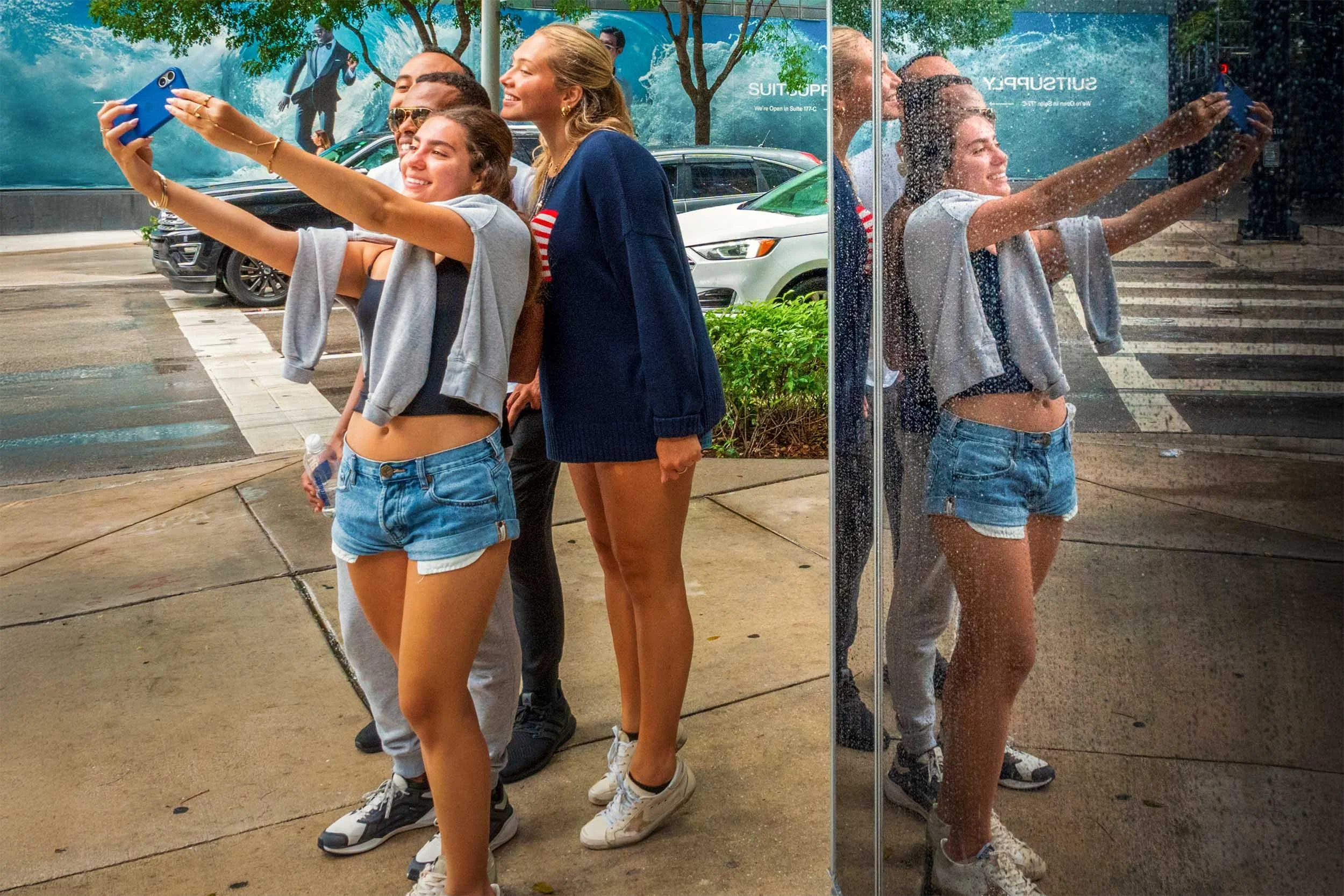 Reflection photography at Brickell City Center in downtown Miami