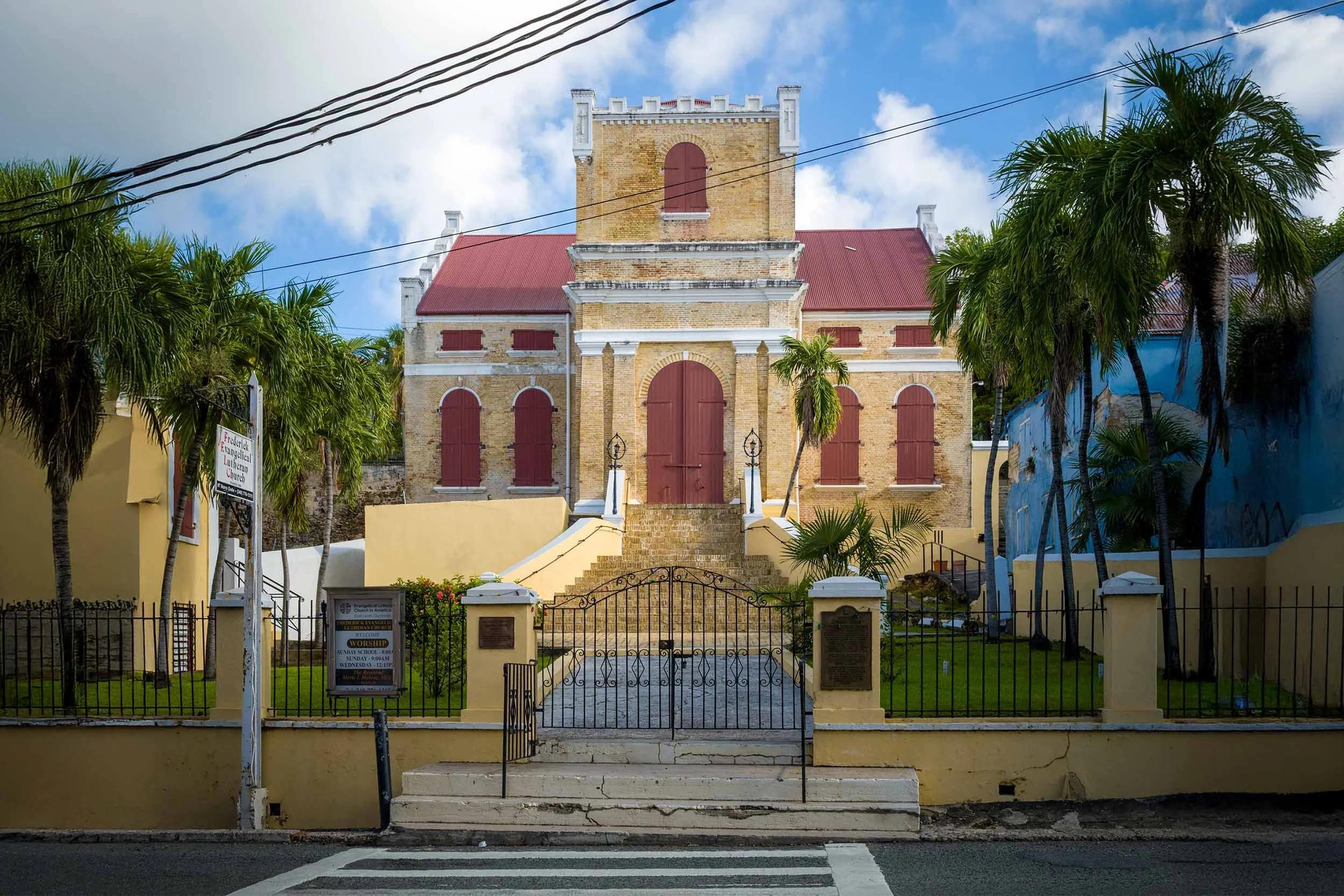 A church from the colonial times in St Thomas USVI