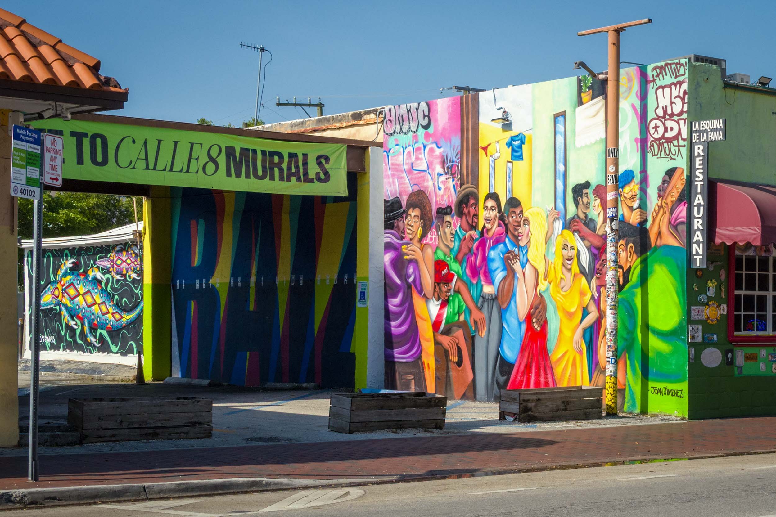 Entrance to the Calles Murals in Little Havana Miami