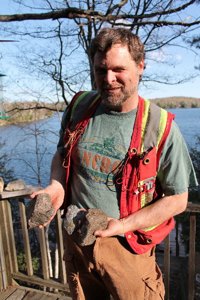 Chris
makes his home in Bancroft, Ontario, which is the mineral capital of
Canada and hosts the Rockhound Gemboree each August, drawing
thousands of people from around the globe. This year marks the
Gemboree's 50th
anniversary. Photo by Michelle Annette Tremblay