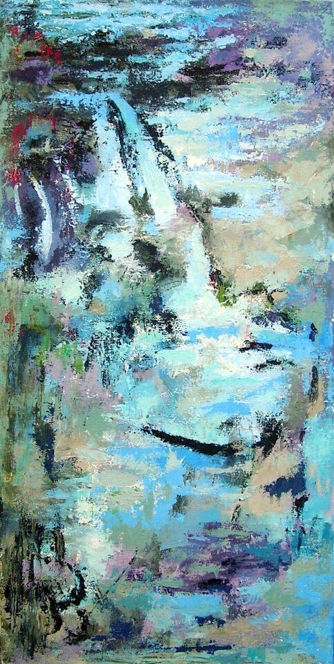 Acrylic abstraction by Molly Moldovan, Apsley Studio Tour