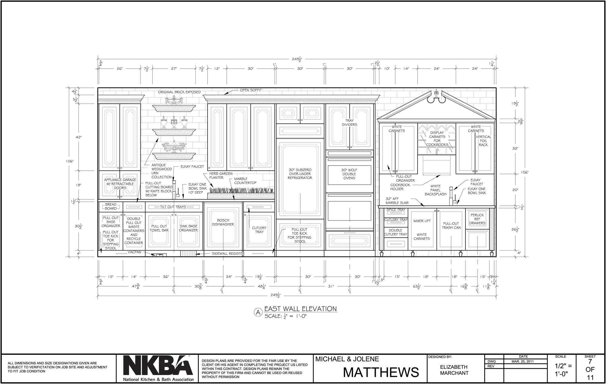 This is the Federal Style Kitchen I designed for the National Kitchen and Bath Association (NKBA) 2010/2011 Student Competition. Skills Demonstrated -AutoCAD -Photoshop (For rendering) -Kitchen Planning