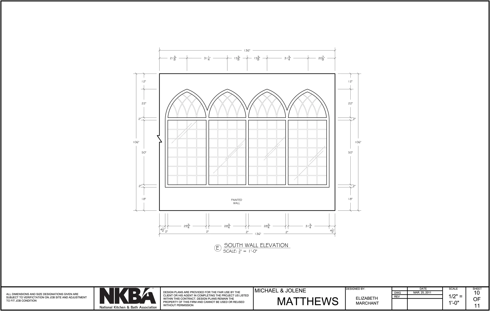This is the Federal Style Kitchen I designed for the National Kitchen and Bath Association (NKBA) 2010/2011 Student Competition. Skills Demonstrated -AutoCAD -Photoshop (For rendering) -Kitchen Planning