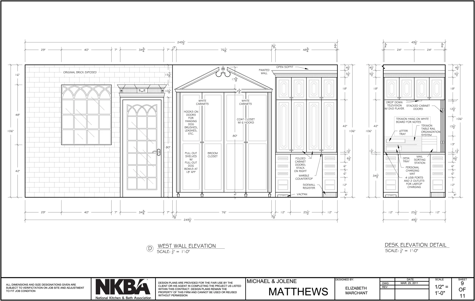This is the Federal Style Kitchen I designed for the National Kitchen and Bath Association (NKBA) 2010/2011 Student Competition. Skills Demonstrated -AutoCAD -Photoshop (For rendering) -Kitchen Planning