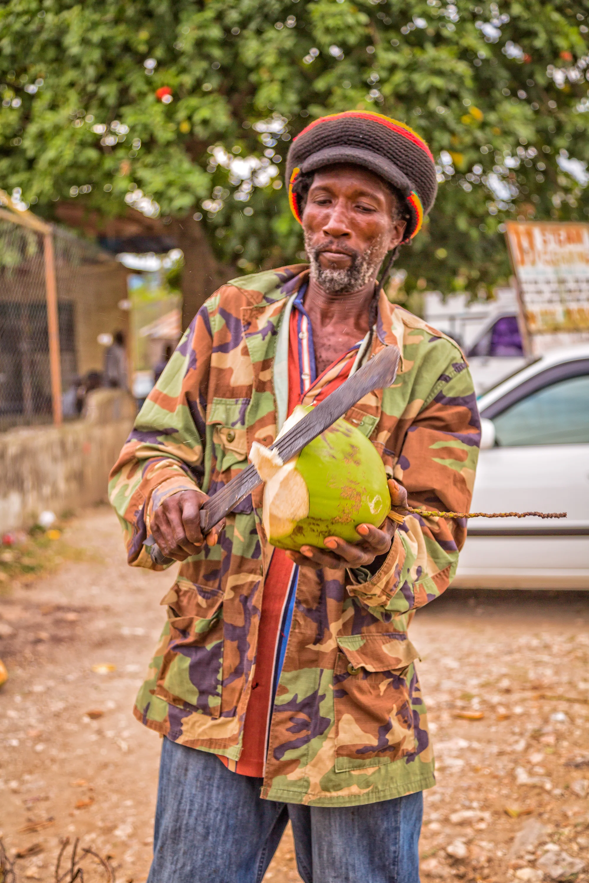 He took the big knife to the Coconut. 