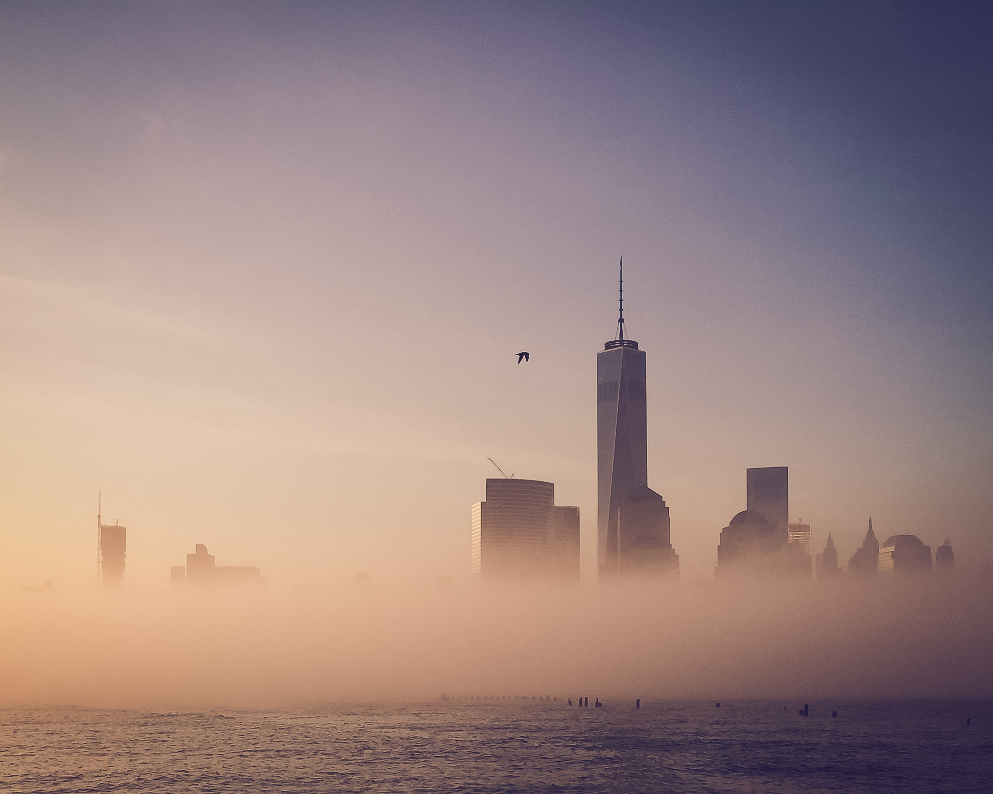 Foggy tower