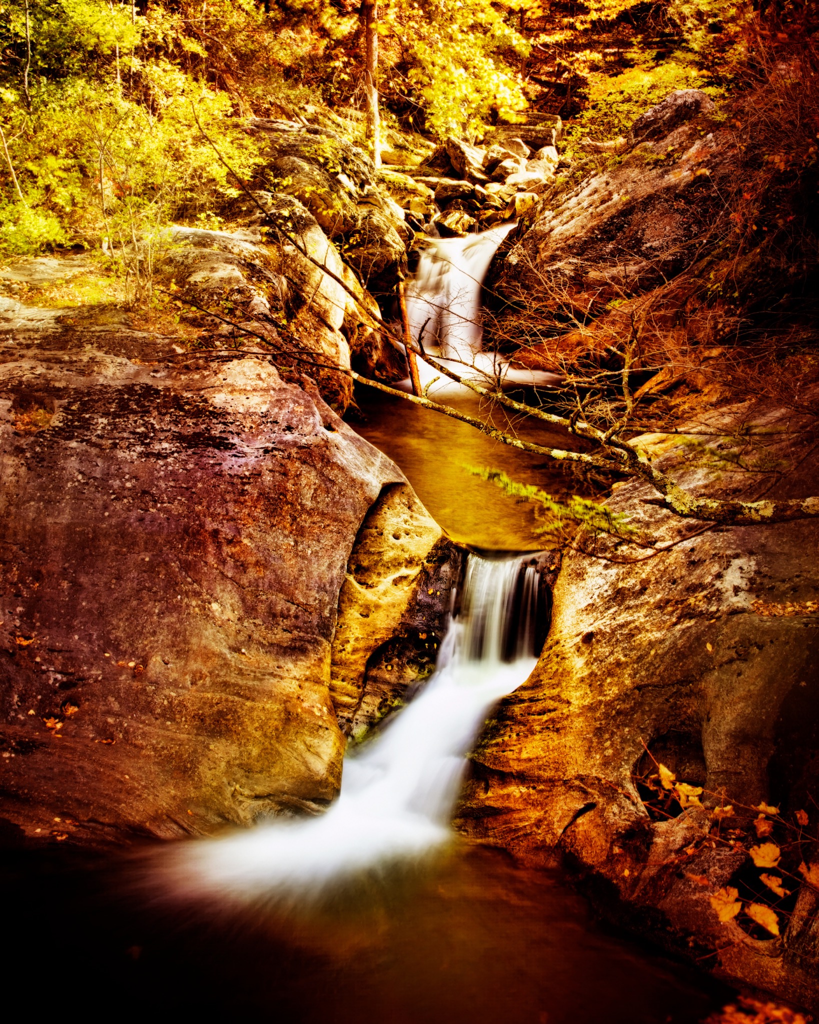 At Kent Falls State Park, Connecticut